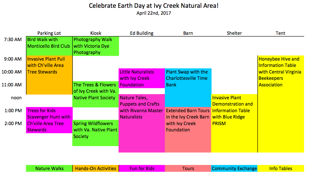 Earth Day 2017 Schedule