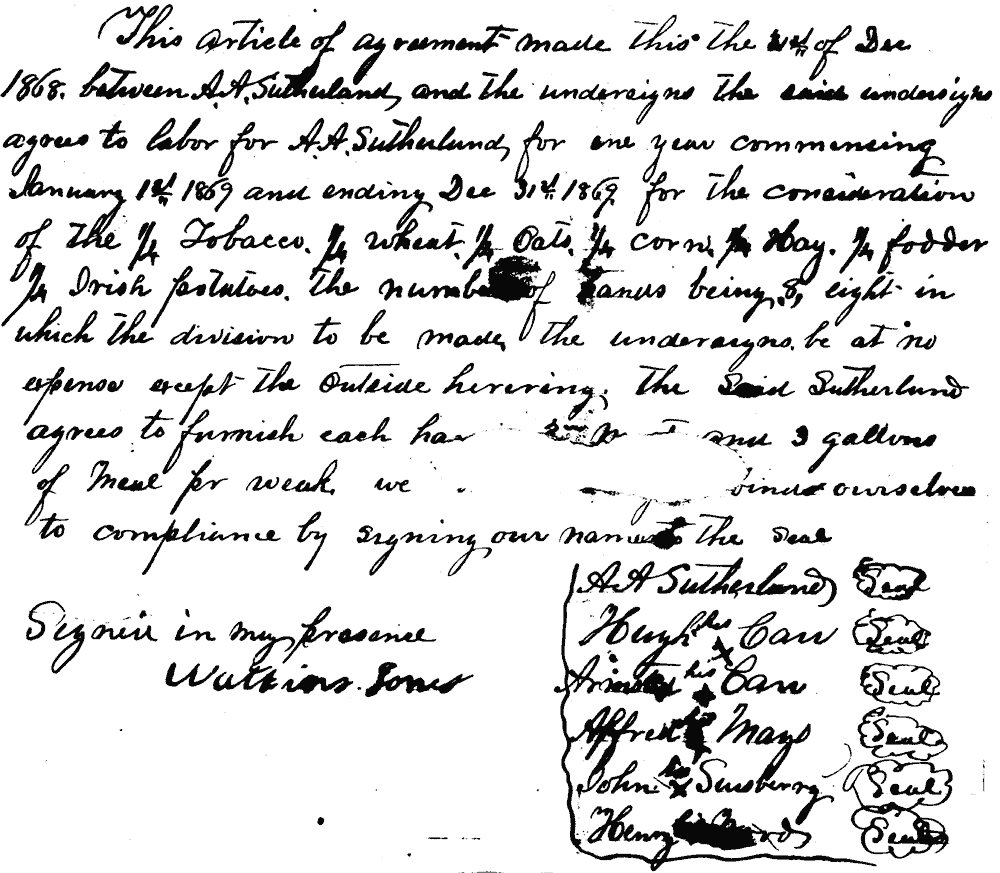 1868 Work Agreement