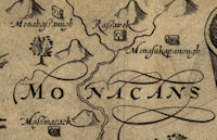 1609 map of Monacan Nation